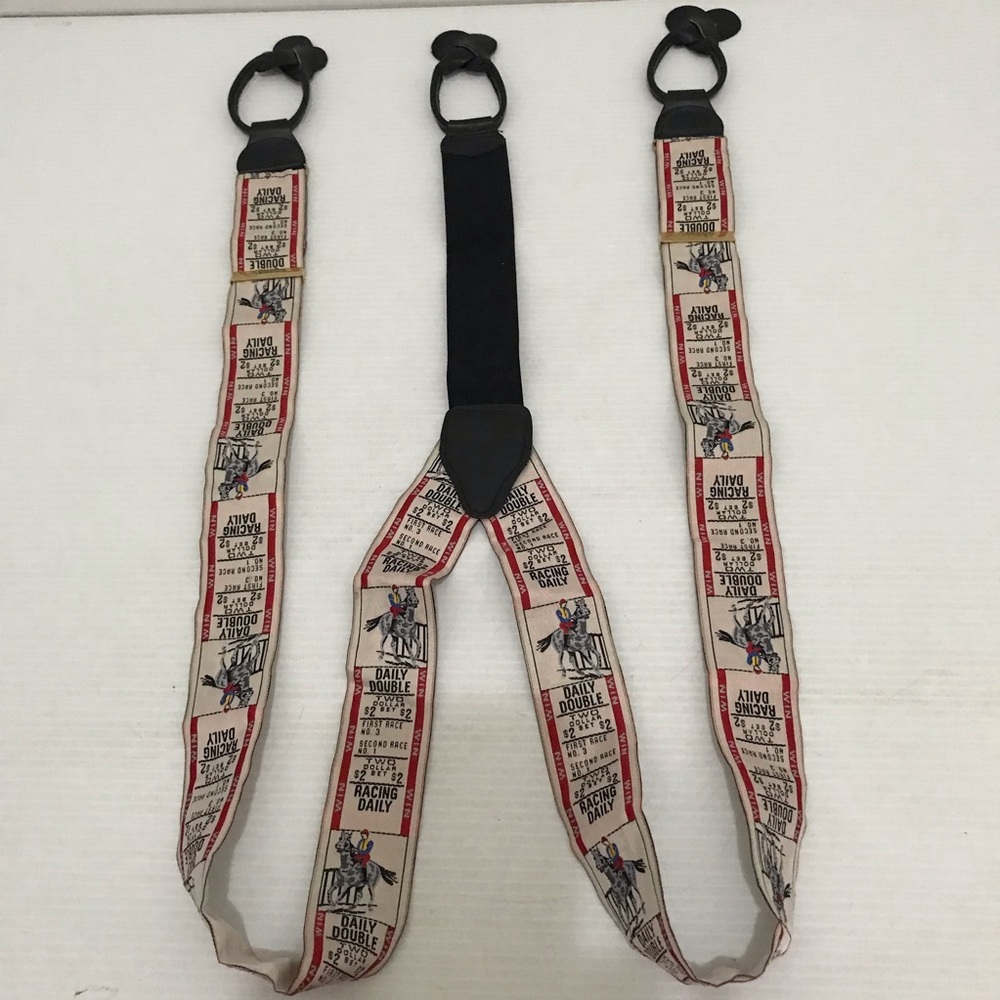 Vintage Pelican Horse Racing Suspenders